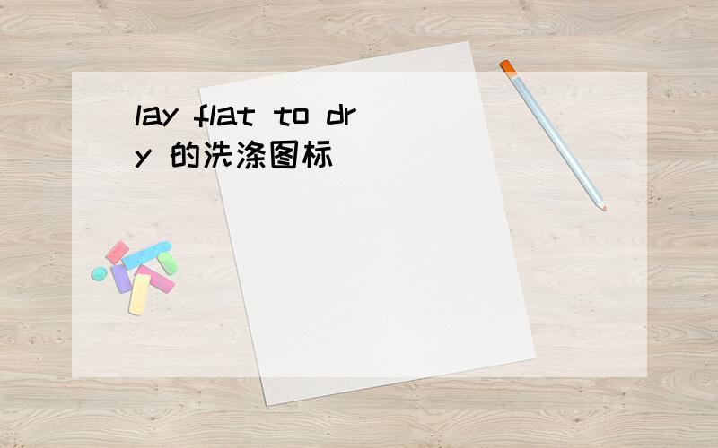 lay flat to dry 的洗涤图标