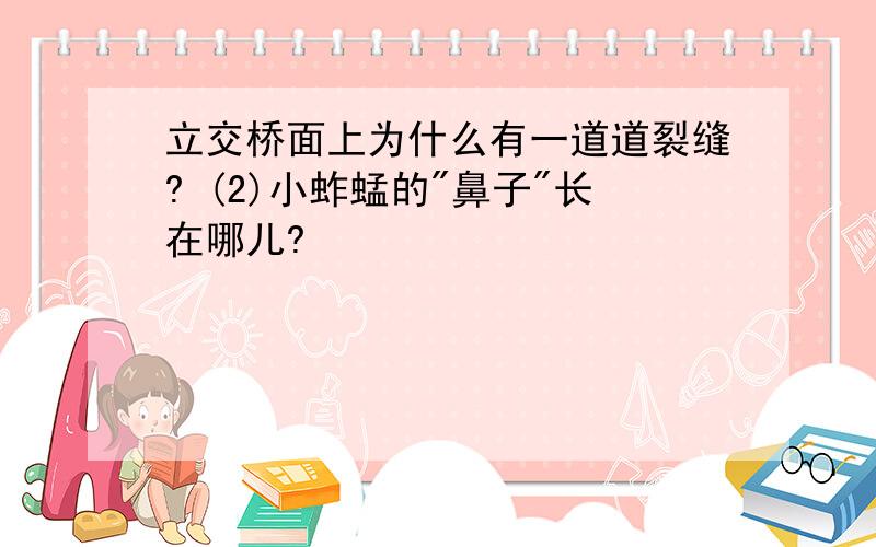 立交桥面上为什么有一道道裂缝? (2)小蚱蜢的"鼻子"长在哪儿?