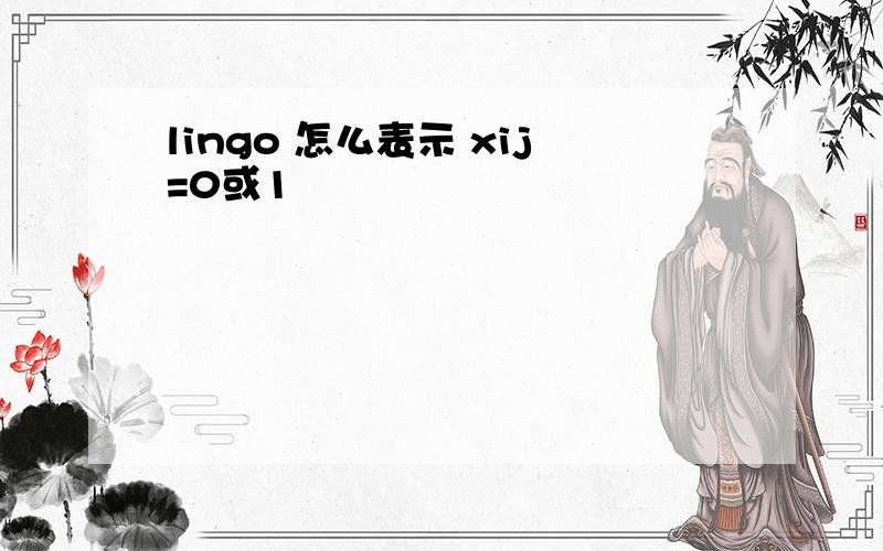 lingo 怎么表示 xij=0或1