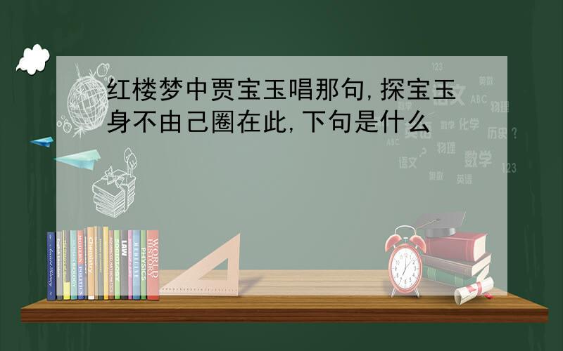 红楼梦中贾宝玉唱那句,探宝玉身不由己圈在此,下句是什么