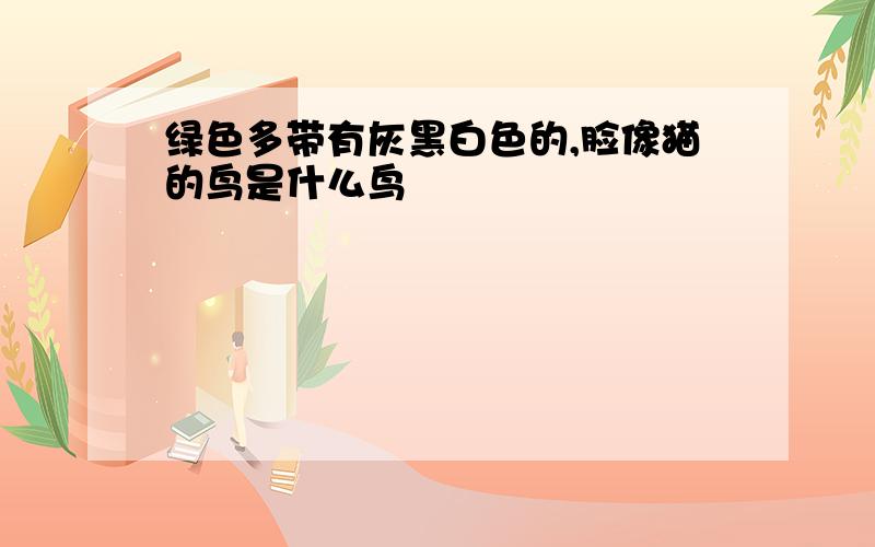 绿色多带有灰黑白色的,脸像猫的鸟是什么鸟