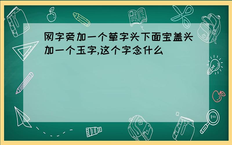 网字旁加一个草字头下面宝盖头加一个玉字,这个字念什么