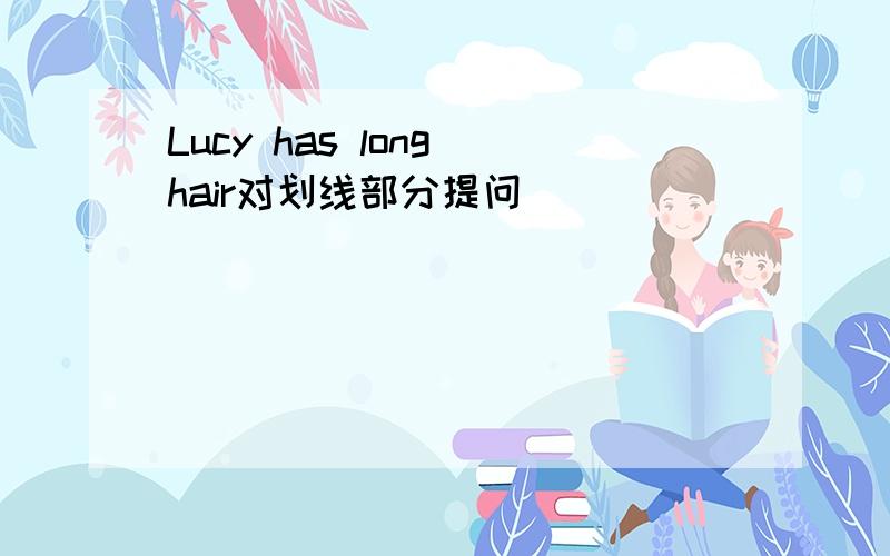 Lucy has long hair对划线部分提问