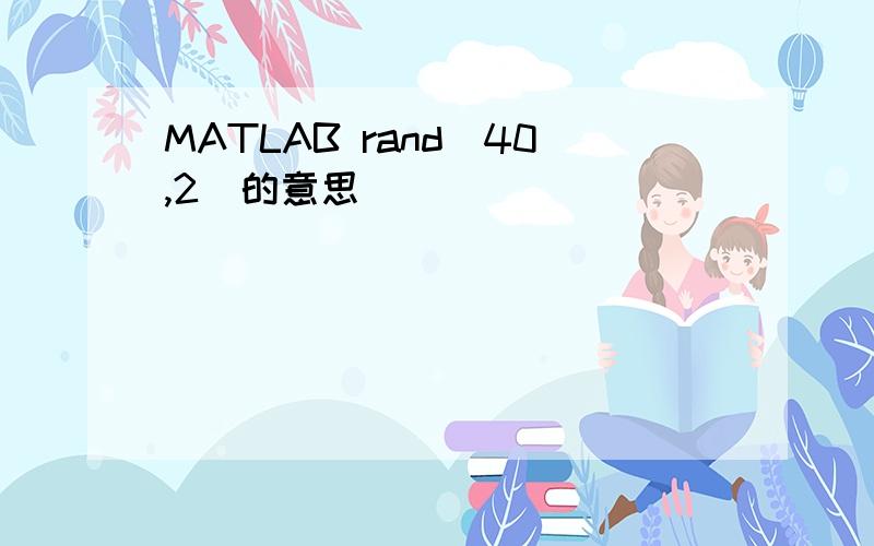 MATLAB rand(40,2)的意思