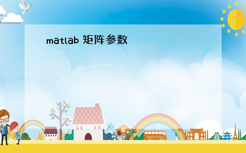 matlab 矩阵参数