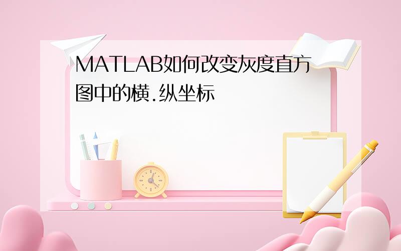 MATLAB如何改变灰度直方图中的横.纵坐标