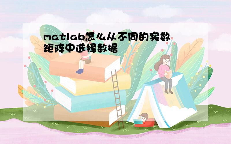 matlab怎么从不同的实数矩阵中选择数据