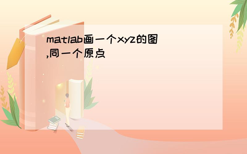 matlab画一个xyz的图,同一个原点