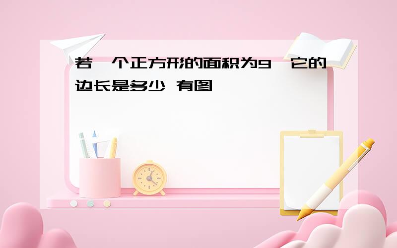 若一个正方形的面积为9,它的边长是多少 有图