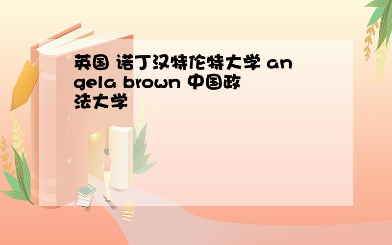 英国 诺丁汉特伦特大学 angela brown 中国政法大学