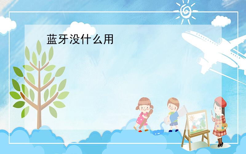 蓝牙没什么用