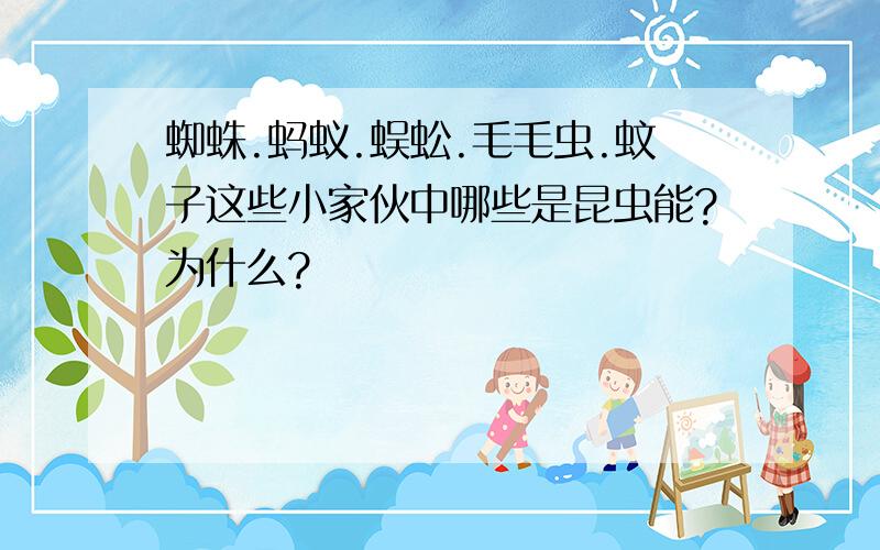 蜘蛛.蚂蚁.蜈蚣.毛毛虫.蚊子这些小家伙中哪些是昆虫能?为什么?