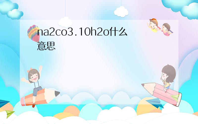 na2co3.10h2o什么意思