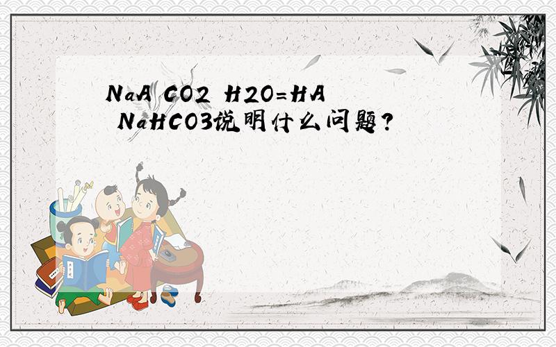 NaA CO2 H2O=HA NaHCO3说明什么问题?