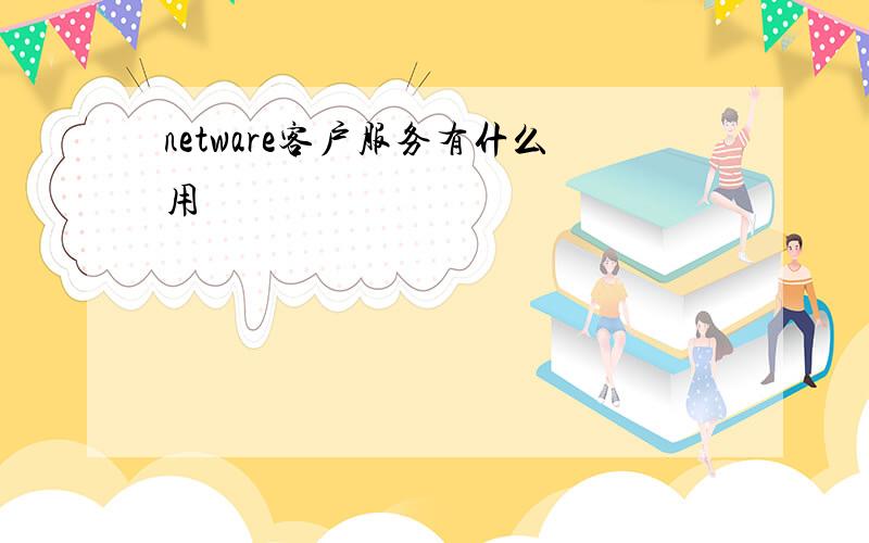 netware客户服务有什么用