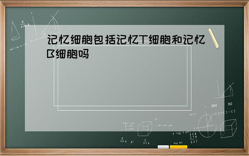 记忆细胞包括记忆T细胞和记忆B细胞吗