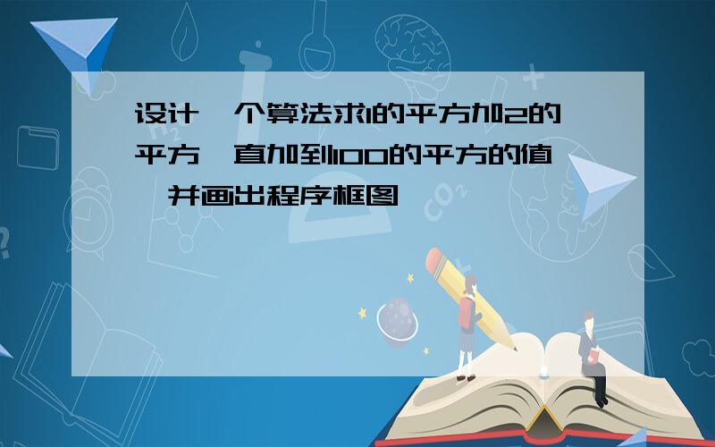 设计一个算法求1的平方加2的平方一直加到100的平方的值,并画出程序框图