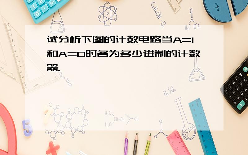 试分析下图的计数电路当A=1和A=0时各为多少进制的计数器.