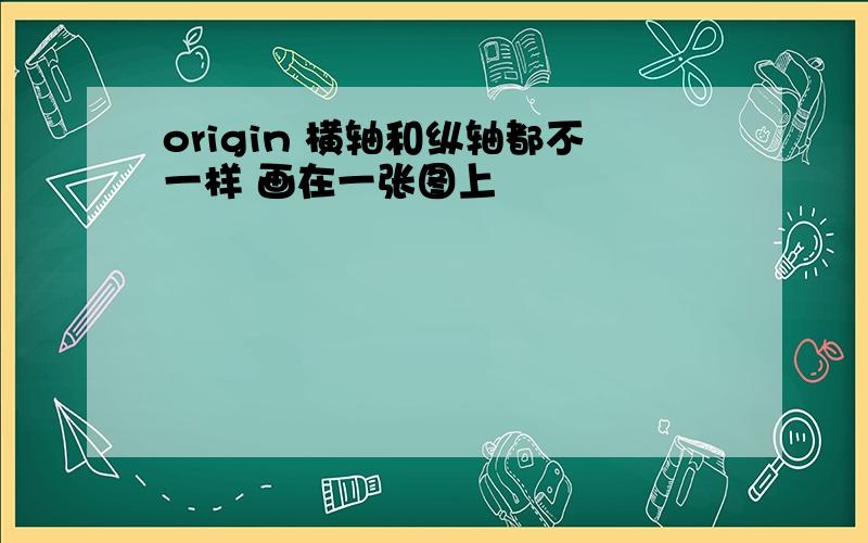 origin 横轴和纵轴都不一样 画在一张图上