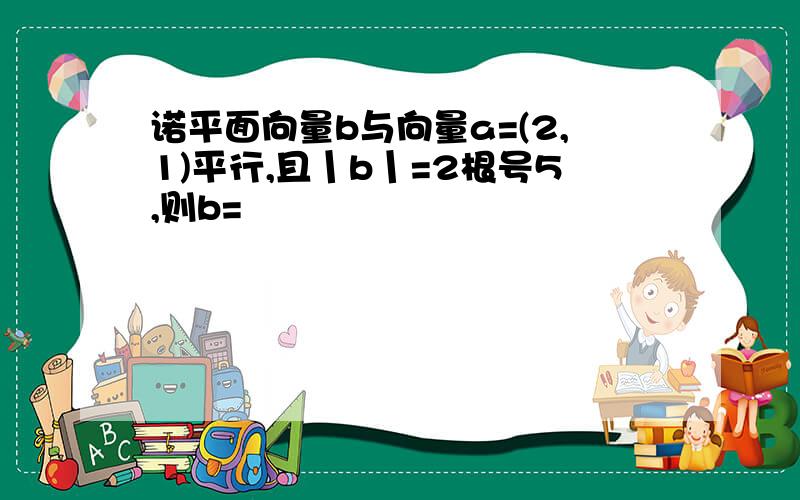 诺平面向量b与向量a=(2,1)平行,且丨b丨=2根号5,则b=