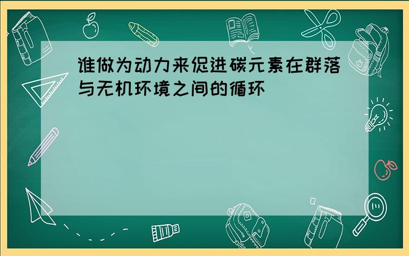 谁做为动力来促进碳元素在群落与无机环境之间的循环