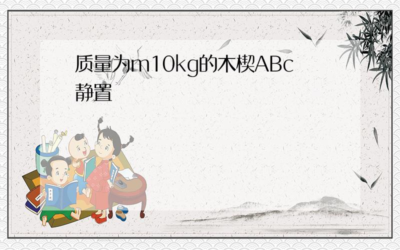 质量为m10kg的木楔ABc静置