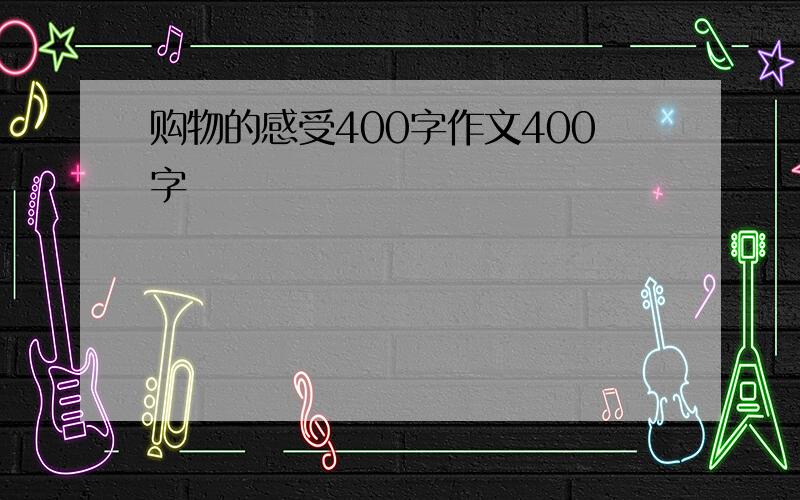 购物的感受400字作文400字