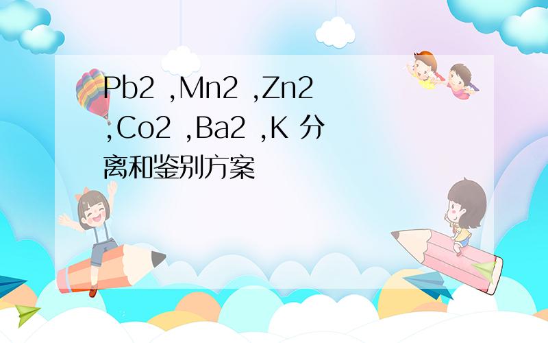 Pb2 ,Mn2 ,Zn2 ,Co2 ,Ba2 ,K 分离和鉴别方案