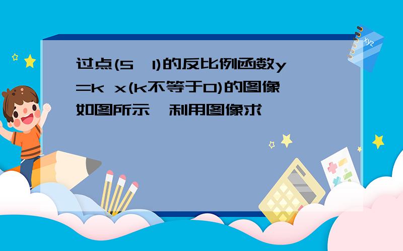 过点(5,1)的反比例函数y=k x(k不等于0)的图像如图所示,利用图像求