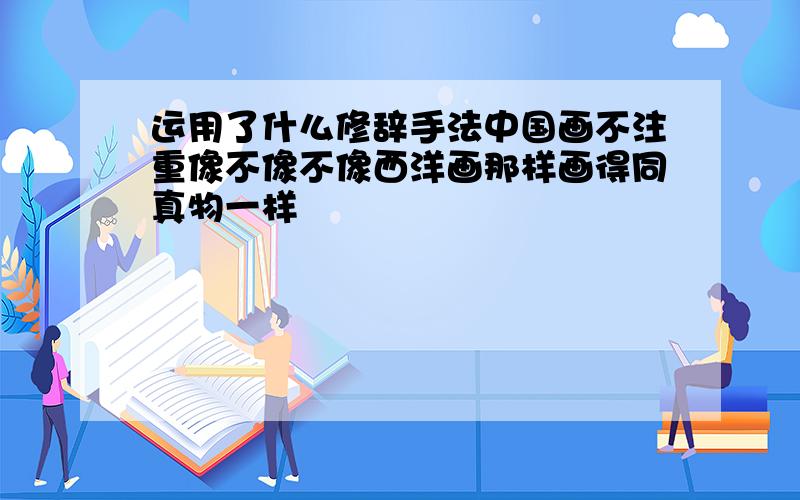 运用了什么修辞手法中国画不注重像不像不像西洋画那样画得同真物一样