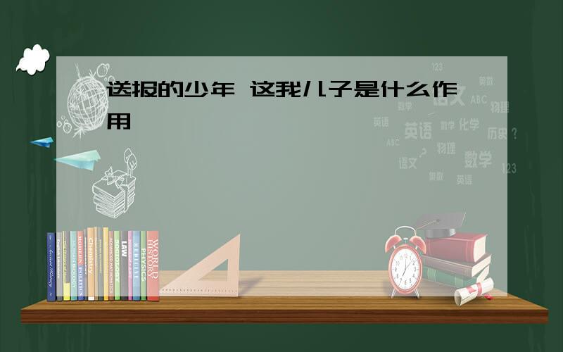 送报的少年 这我儿子是什么作用