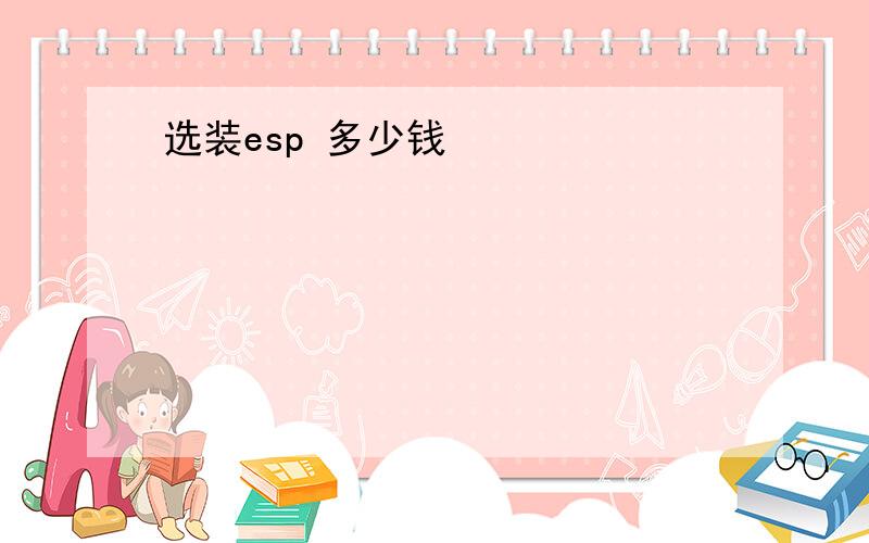 选装esp 多少钱