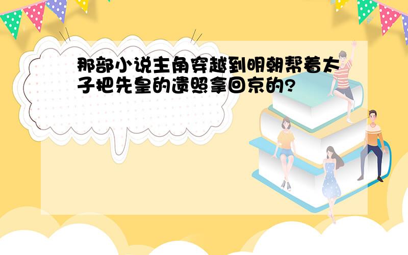 那部小说主角穿越到明朝帮着太子把先皇的遗照拿回京的?