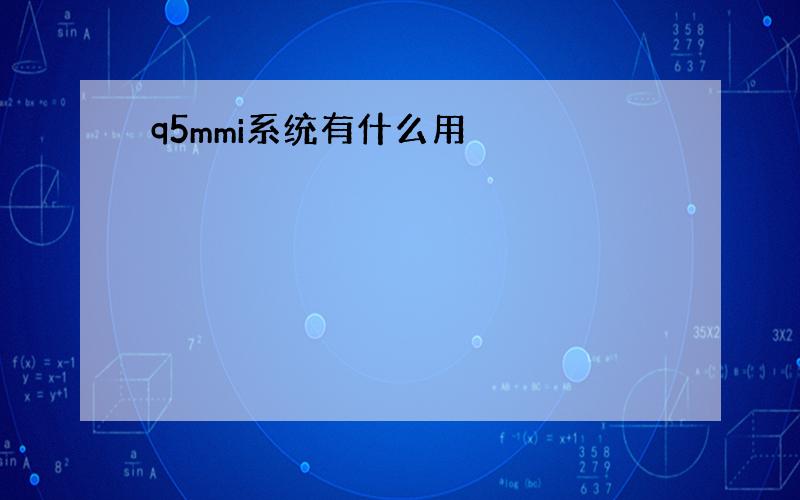 q5mmi系统有什么用