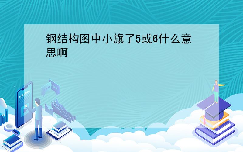 钢结构图中小旗了5或6什么意思啊