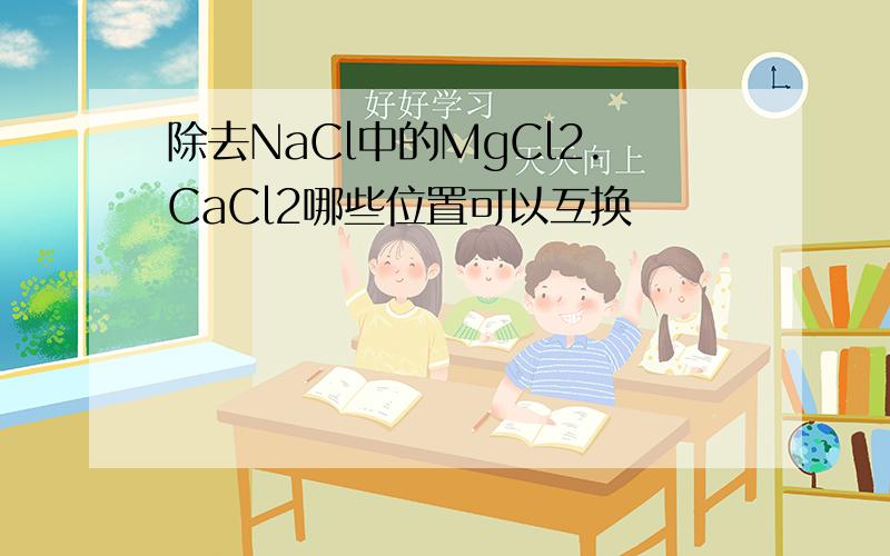 除去NaCl中的MgCl2.CaCl2哪些位置可以互换