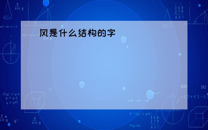 风是什么结构的字