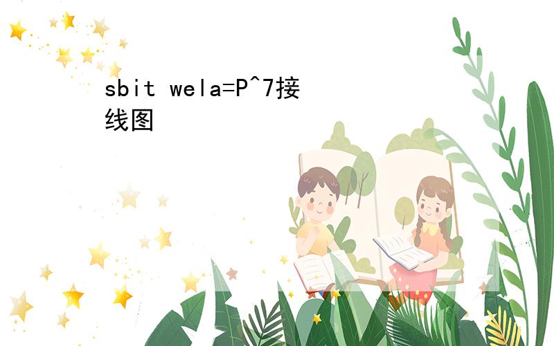 sbit wela=P^7接线图