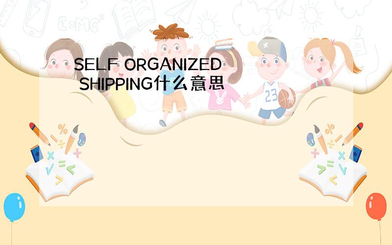 SELF ORGANIZED SHIPPING什么意思