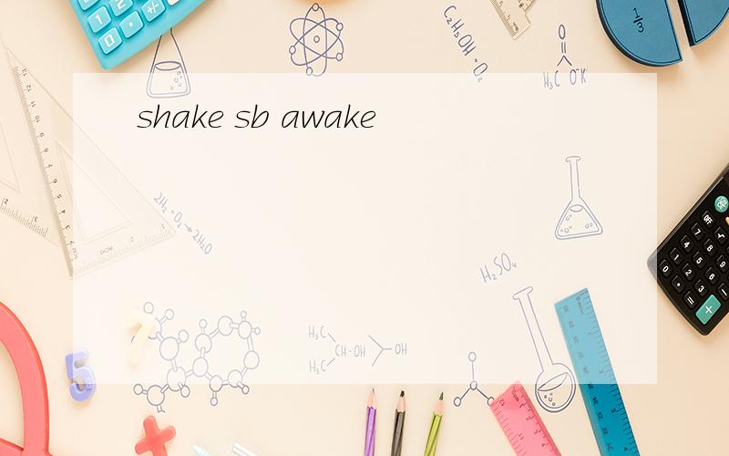 shake sb awake