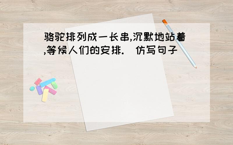 骆驼排列成一长串,沉默地站着,等候人们的安排.(仿写句子)