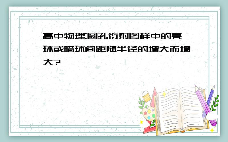 高中物理:圆孔衍射图样中的亮环或暗环间距随半径的增大而增大?