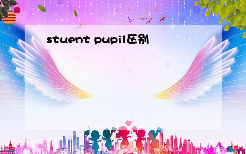 stuent pupil区别