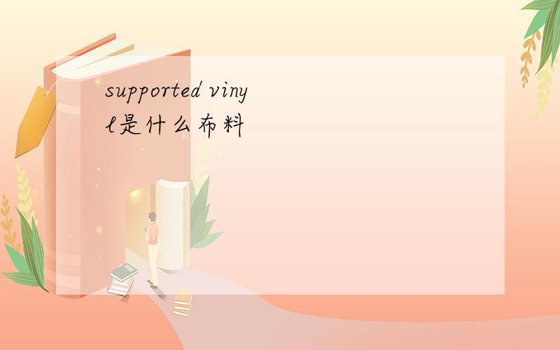 supported vinyl是什么布料