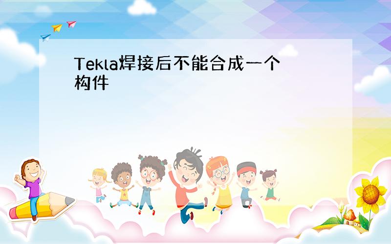 Tekla焊接后不能合成一个构件