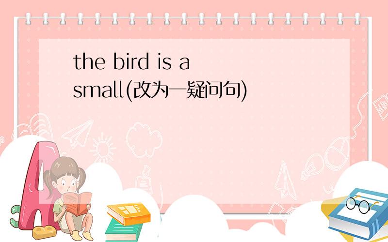 the bird is a small(改为一疑问句)