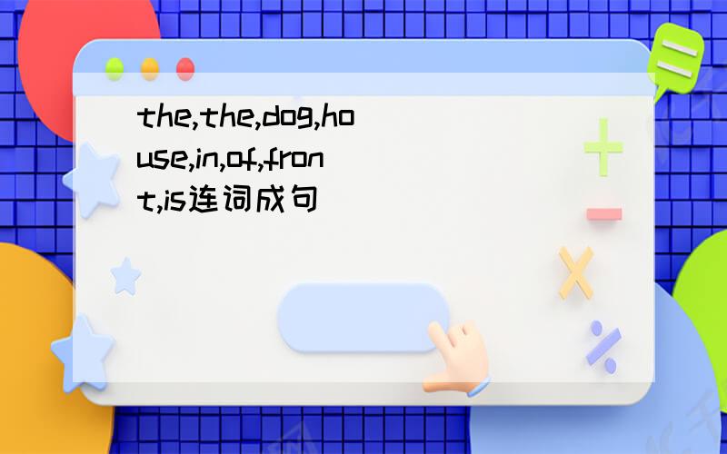 the,the,dog,house,in,of,front,is连词成句