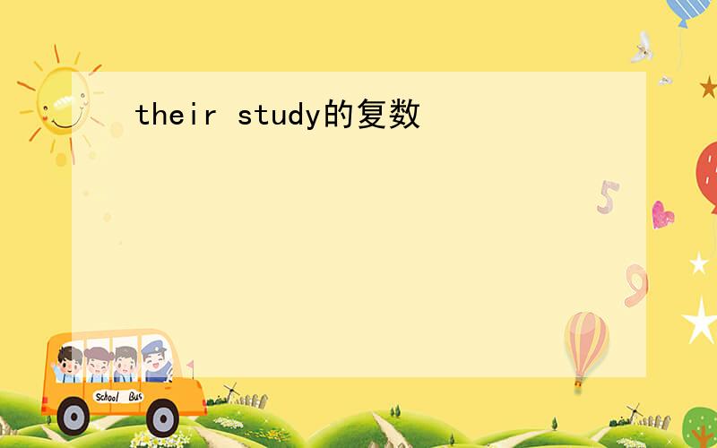 their study的复数