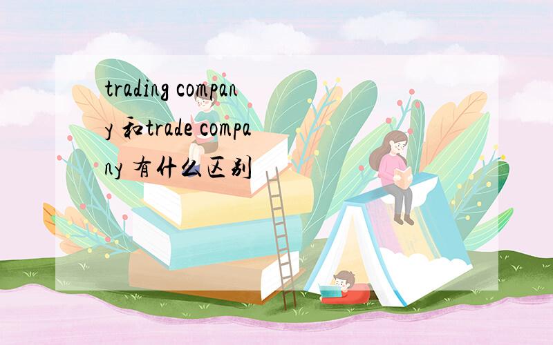 trading company 和trade company 有什么区别