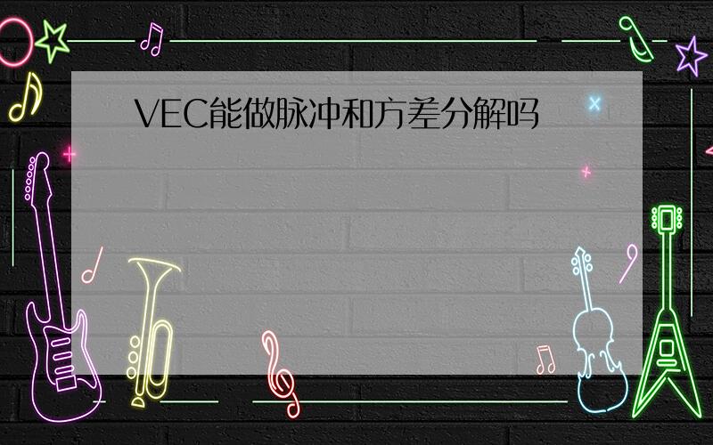 VEC能做脉冲和方差分解吗